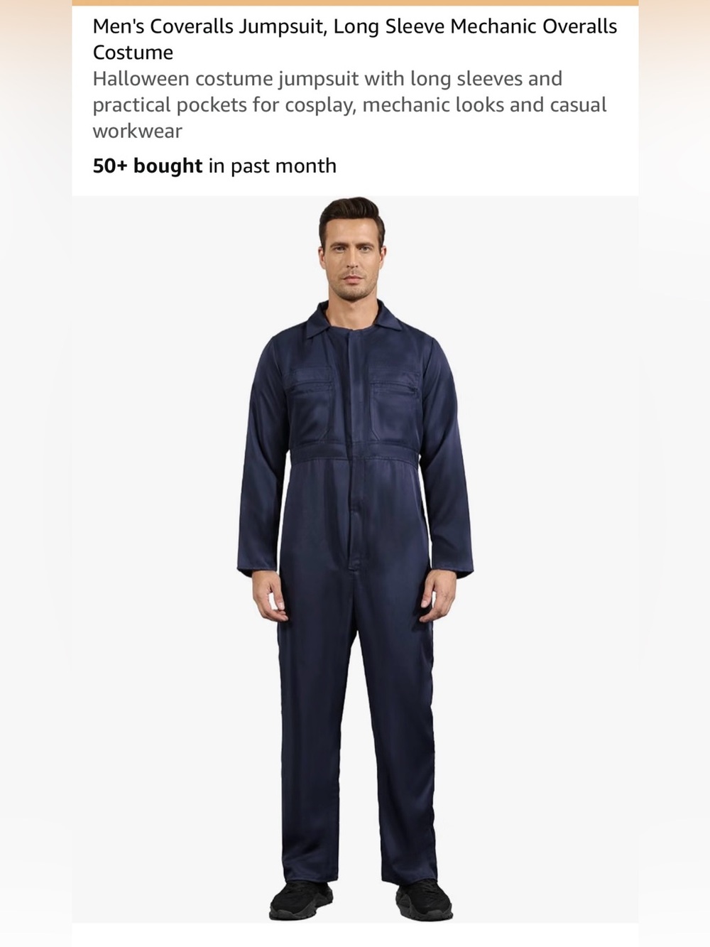 Men’s lightweight work coverall / mechanic costume